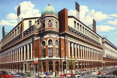  [ Shibe Park, in color, as seen from outside ] 